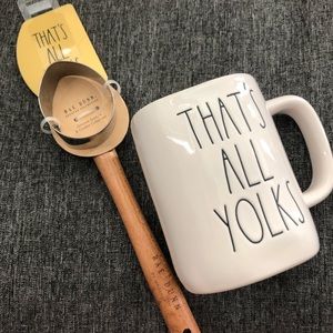 Rae Dunn That’s All Yolks Coffee Mug & Spatula Set